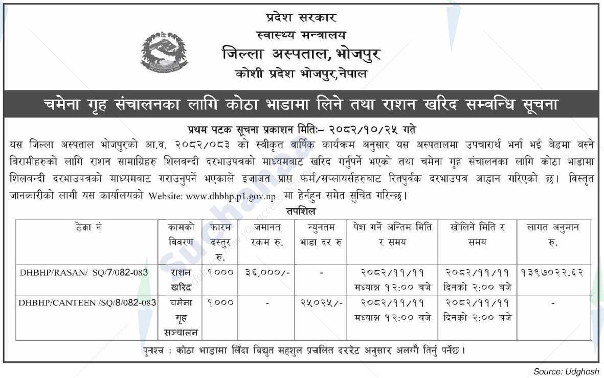 District Hospital, Bhojpur