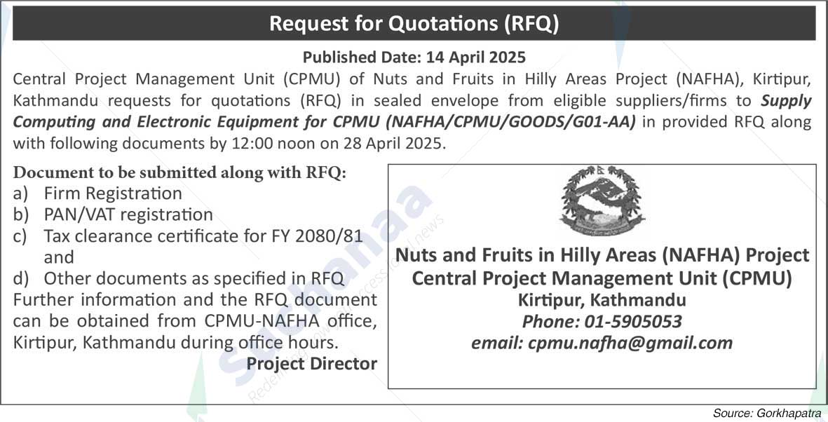 Nuts and Fruits in Hilly Areas (NAFHA) Project