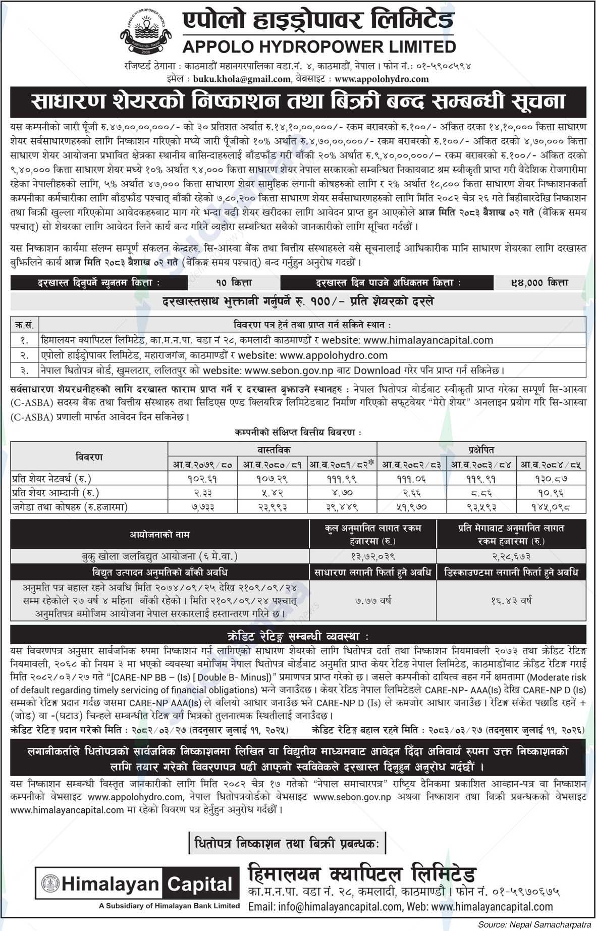 Appolo Hydropower Limited