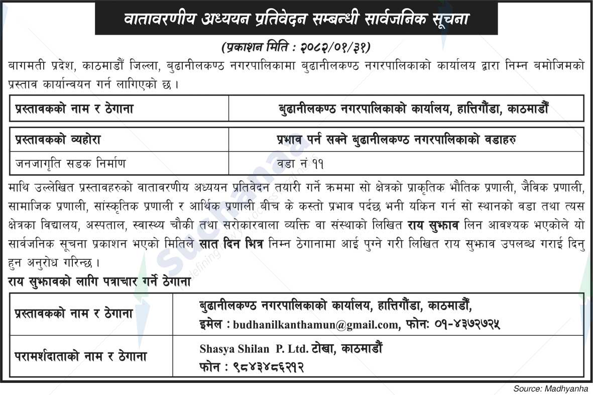 Budhanilkantha Municipality