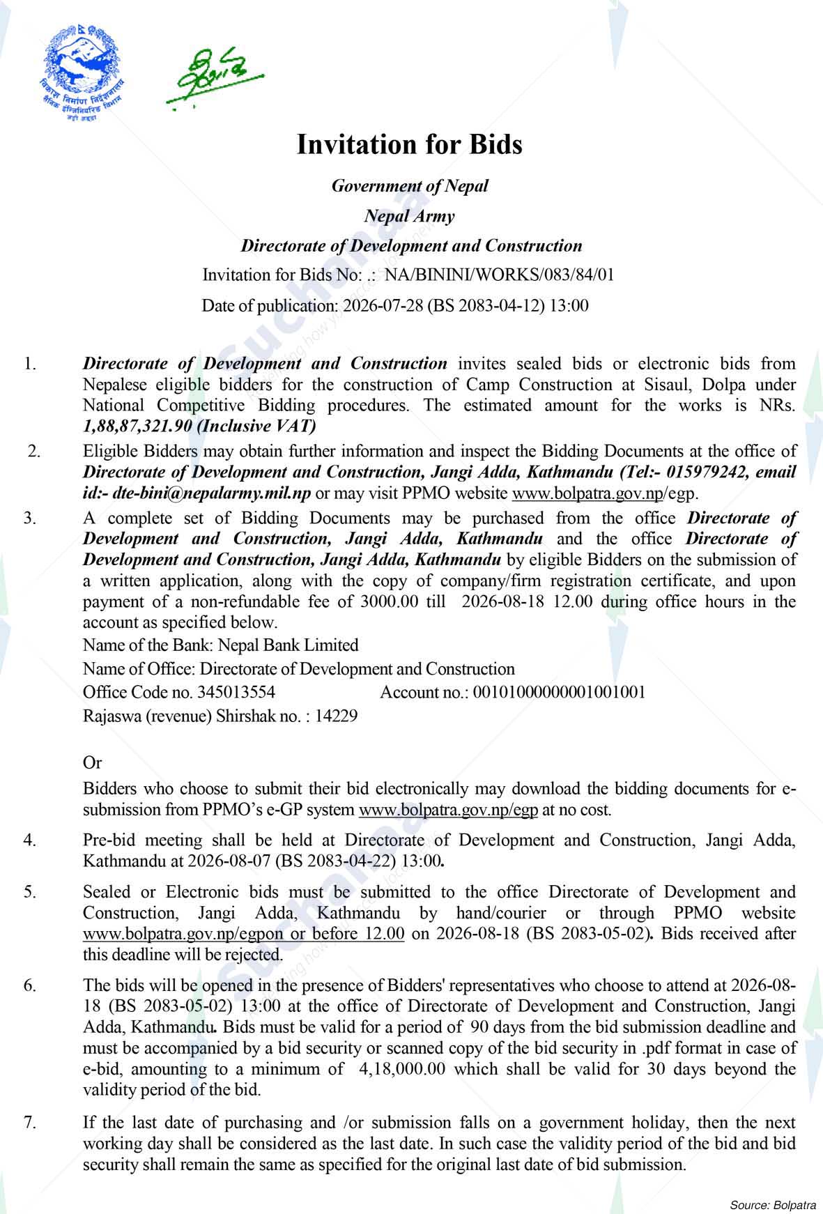 Directorate of Development and Construction