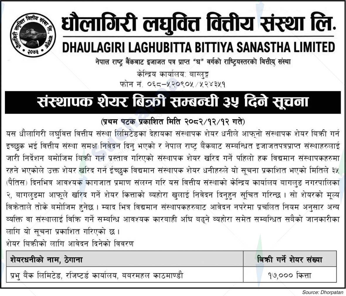 Dhaulagiri Laghubitta Bittiya Sanstha Limited