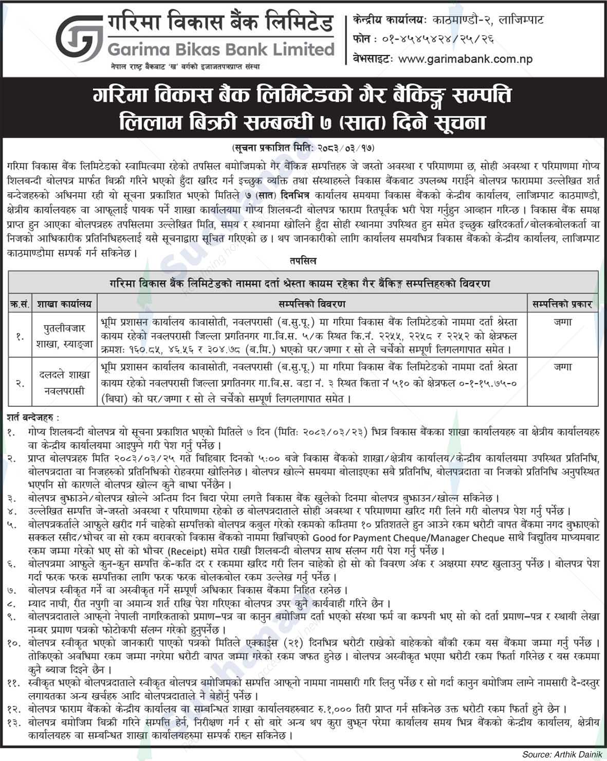 Garima Bikas Bank Limited