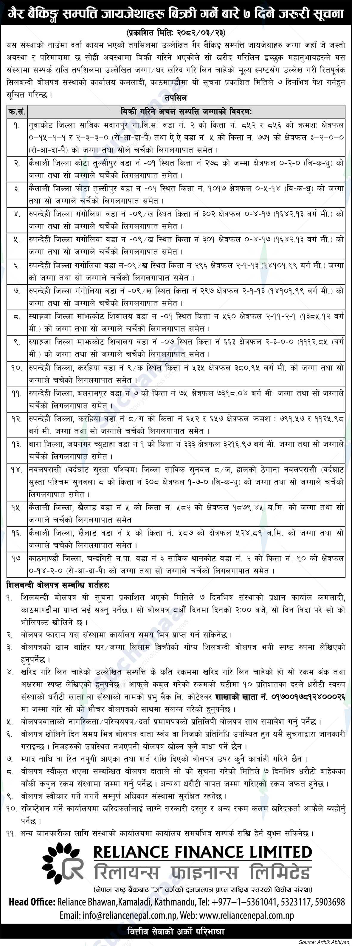 Reliance Finance Limited