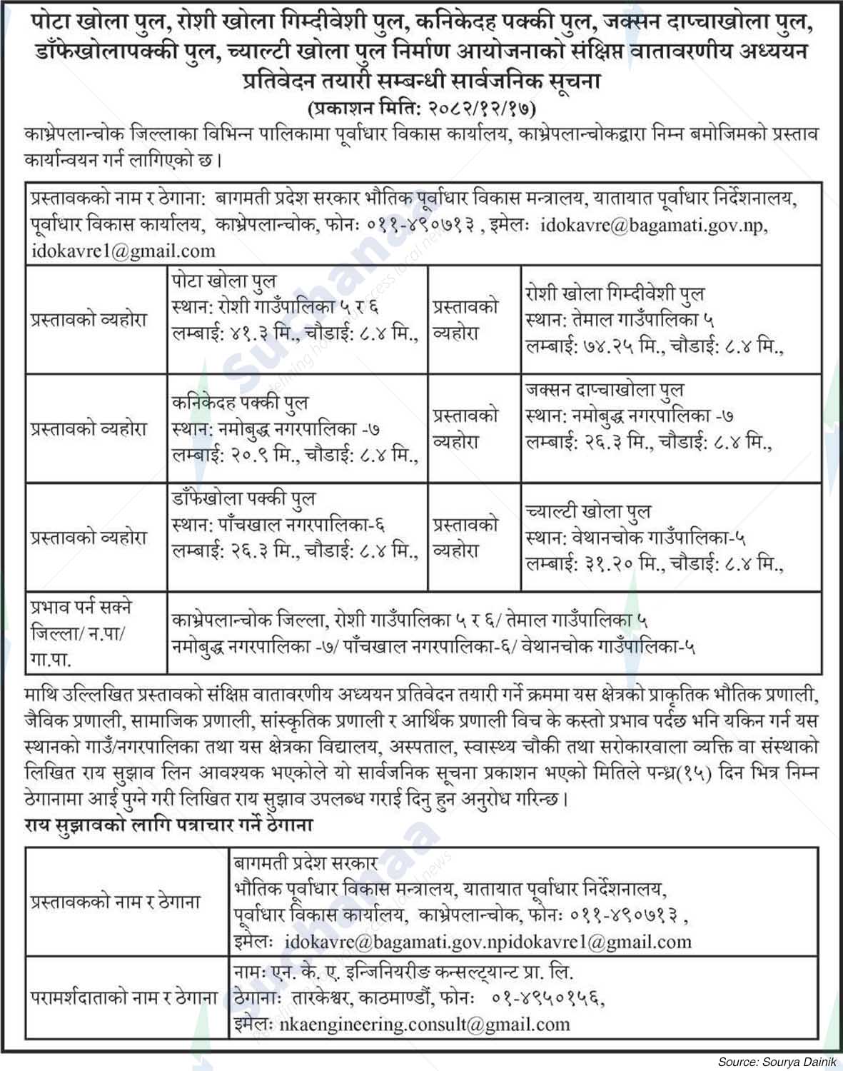 Infrastructure Development Office, Kavrepalanchok