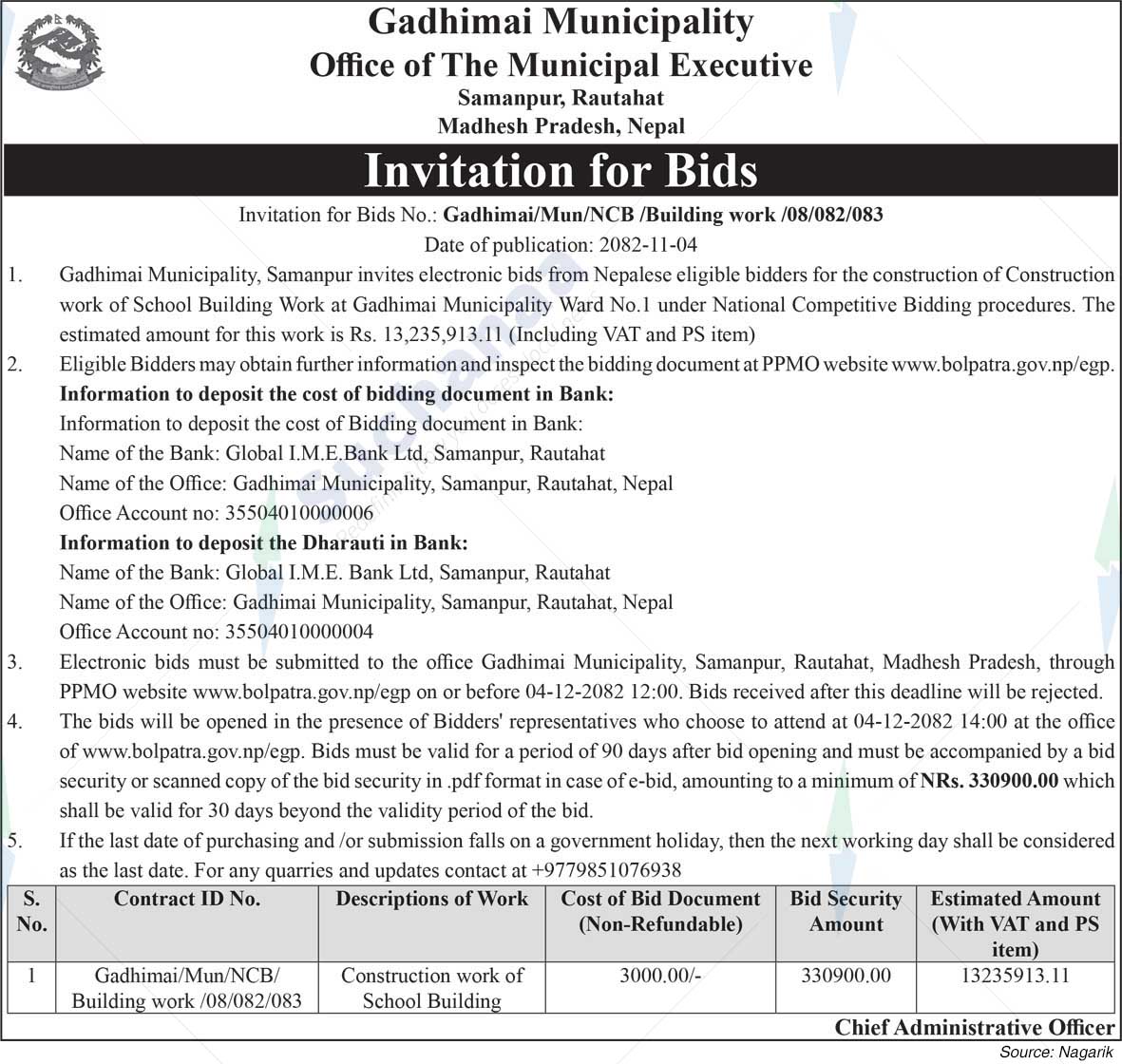 Gadhimai Municipality