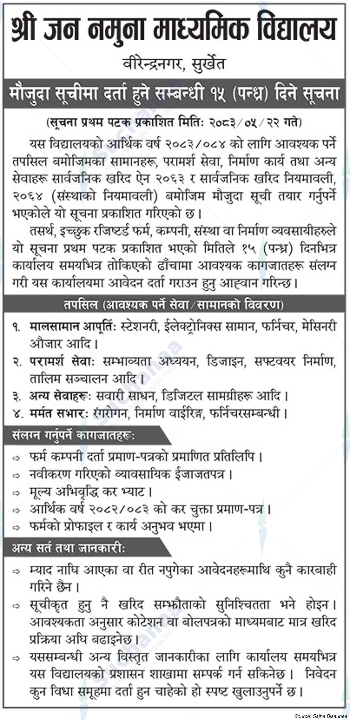 Shree Jana Model Secondary School