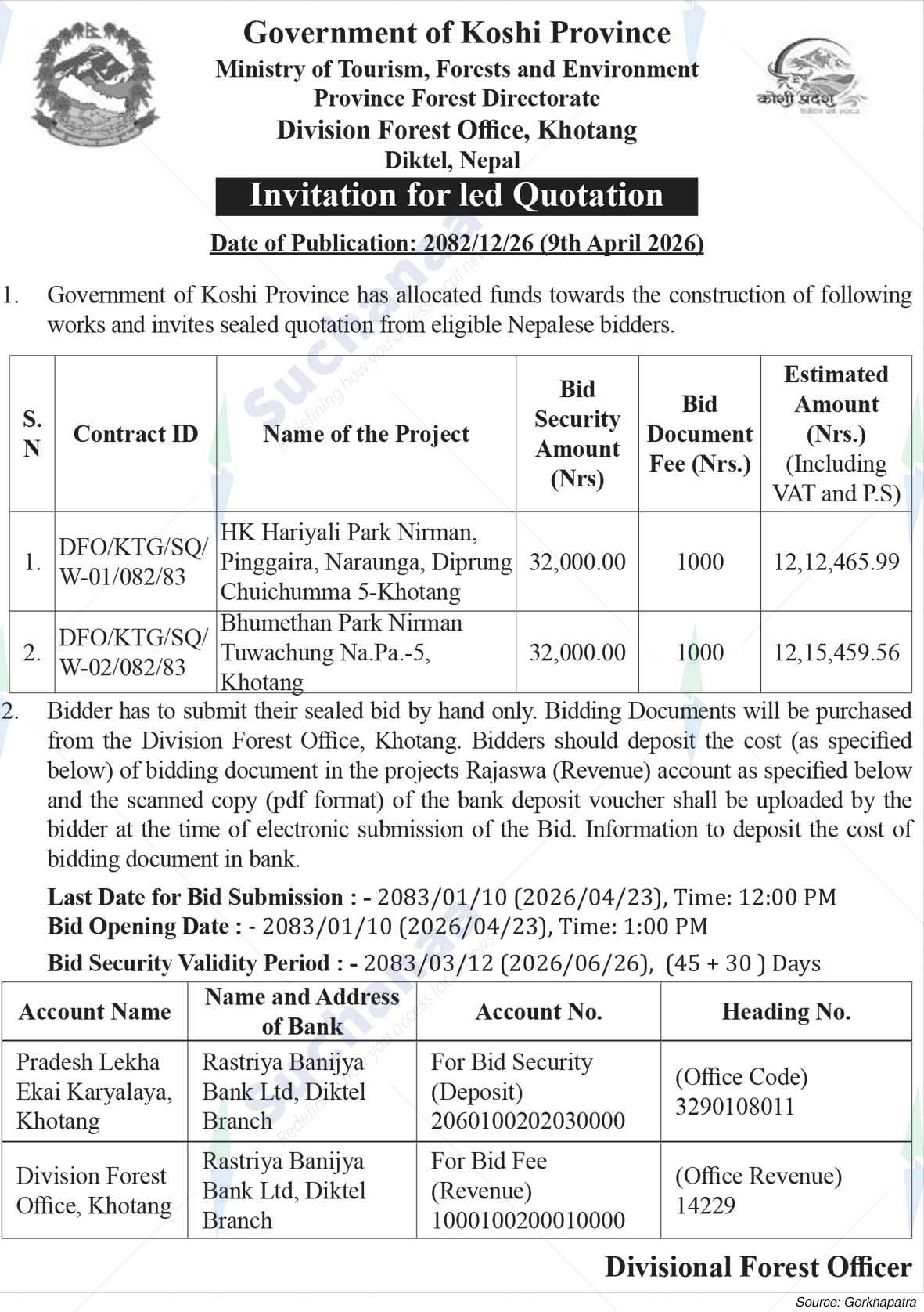 Division Forest Office, Khotang
