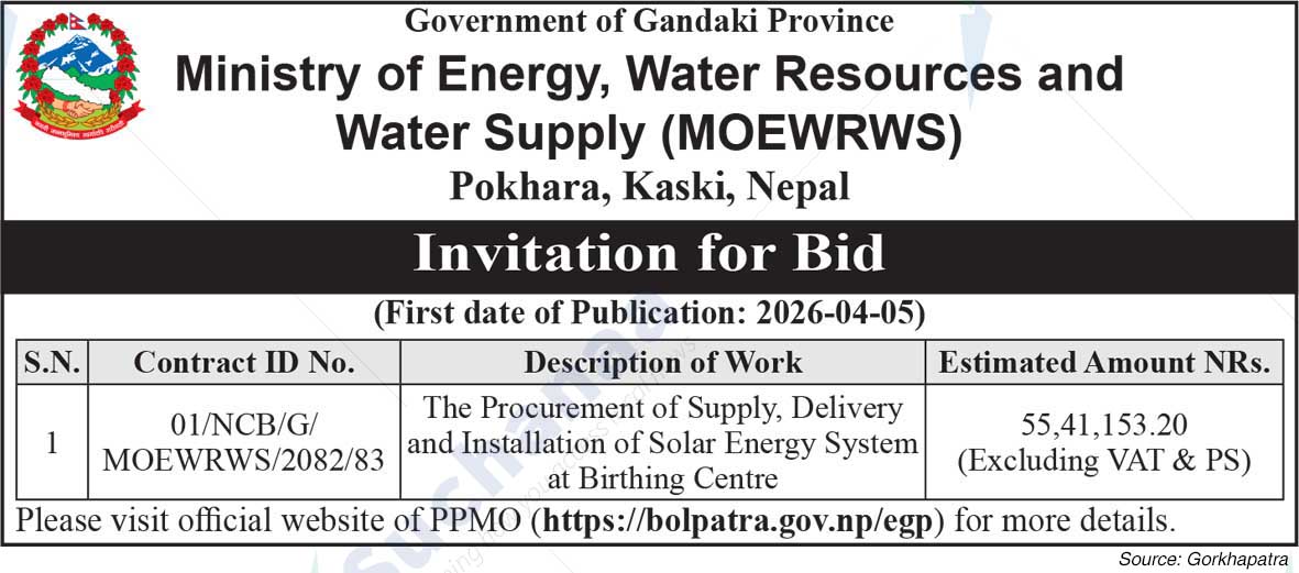 Ministry of Energy, Water Resources and Water Supply,  Kaski