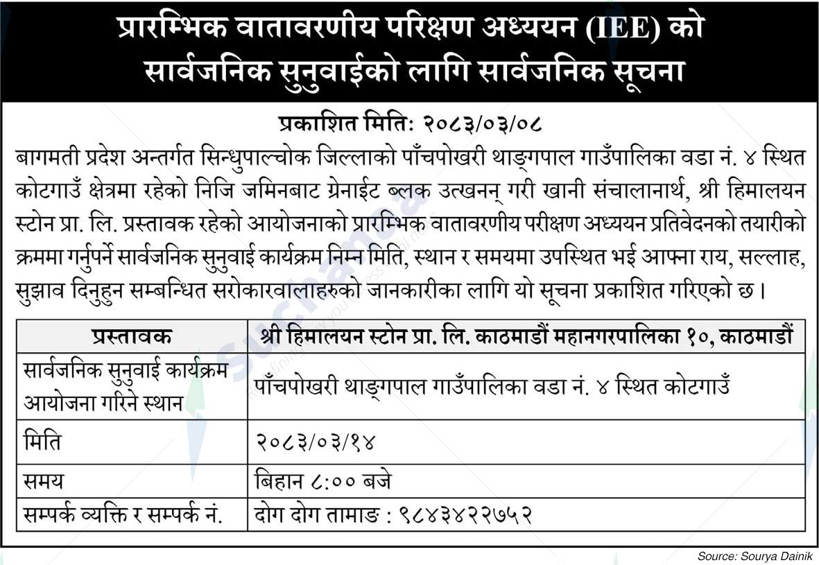 Shree Himalayan Stone Pvt. Ltd., Kathmandu