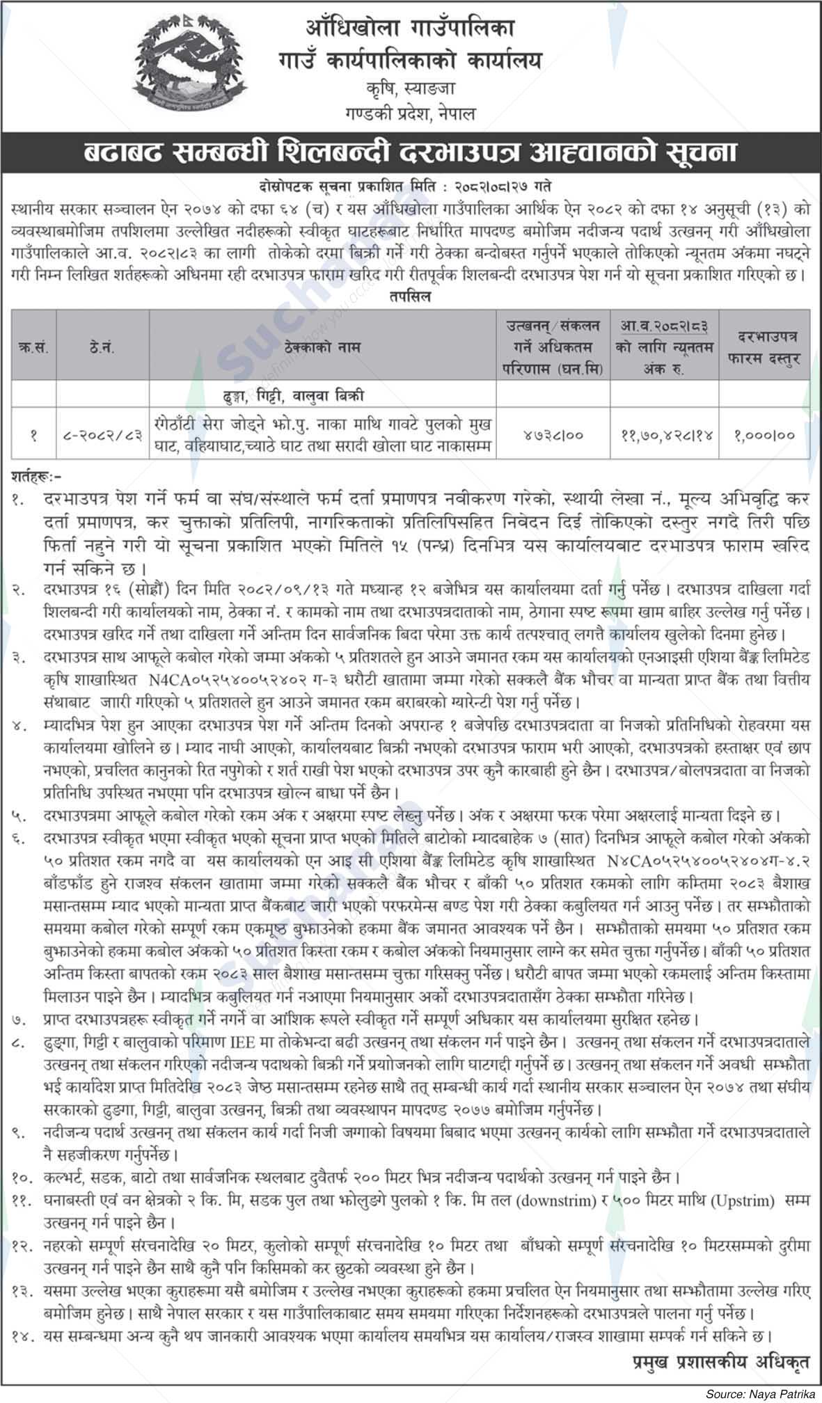 Aandhikhola Rural Municipality