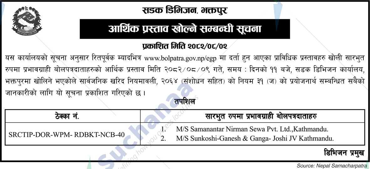 Road Division, Bhaktapur