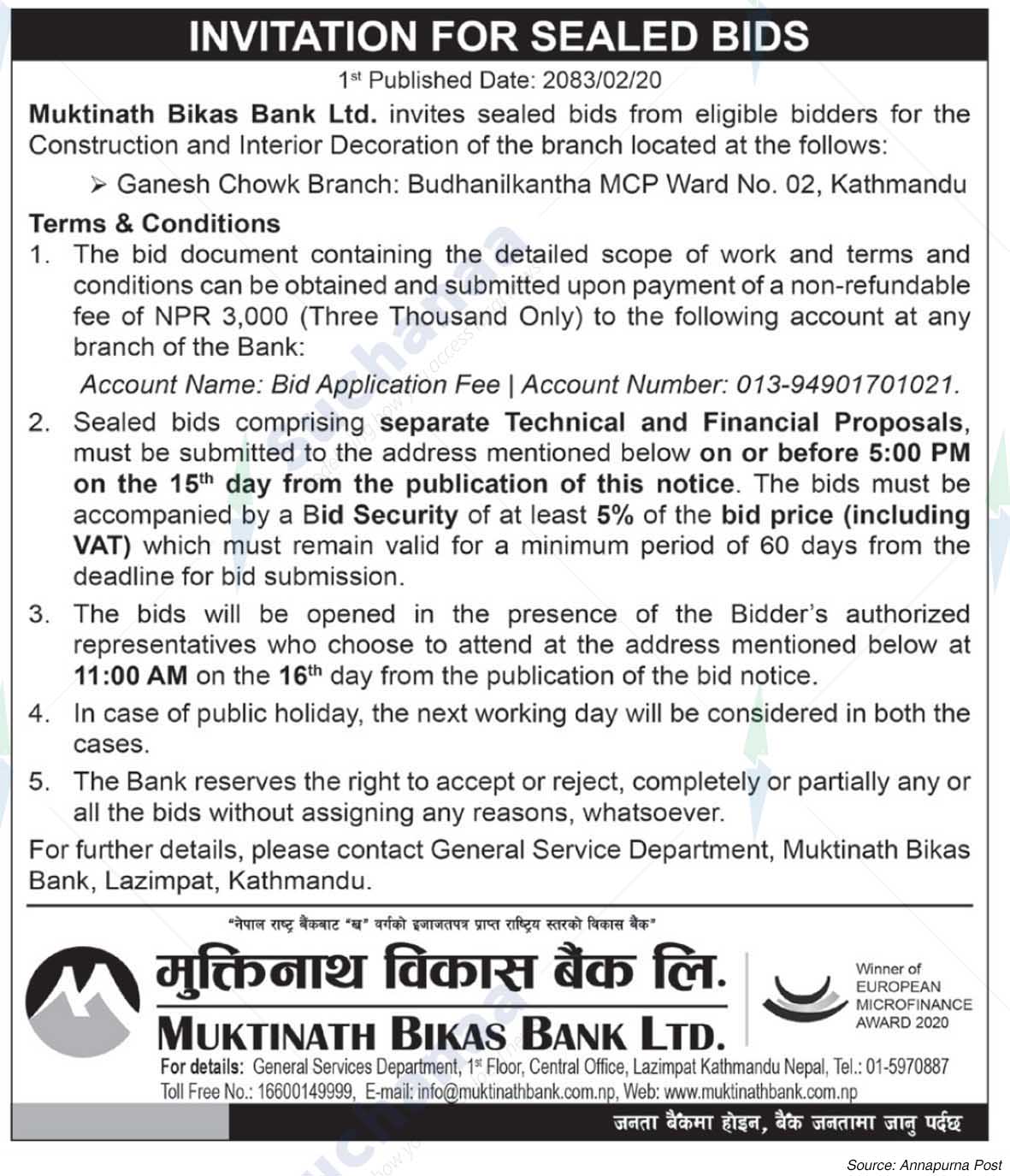 Muktinath Bikas Bank Ltd.
