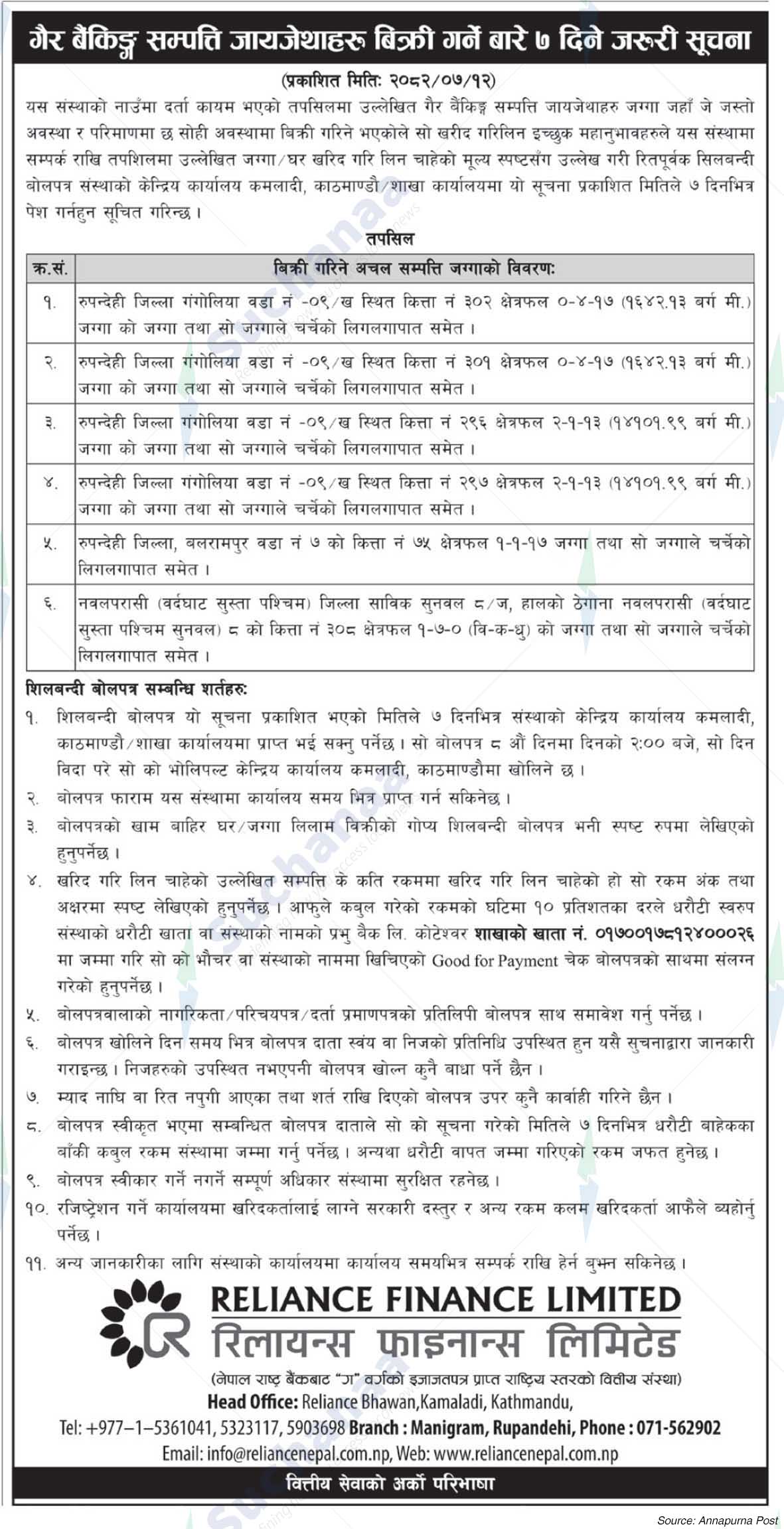 Reliance Finance Limited