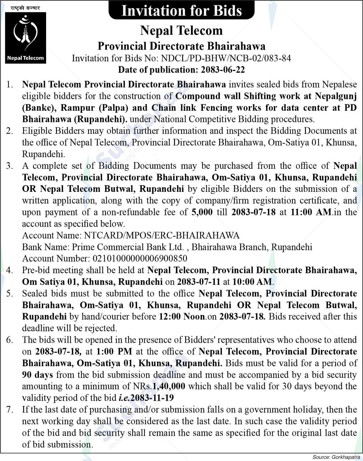 Nepal Doorsanchar Company Limited (NTC), Wireless Service Directorate