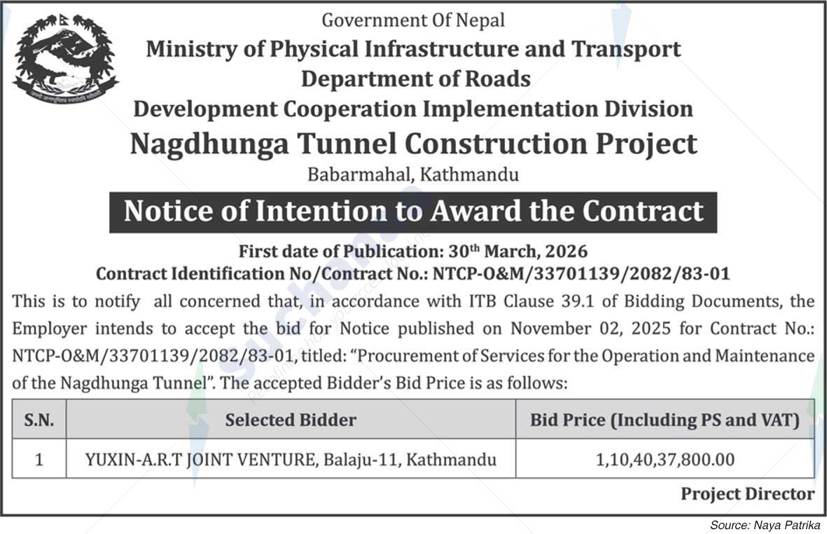 Nagdhunga Tunnel Construction Project