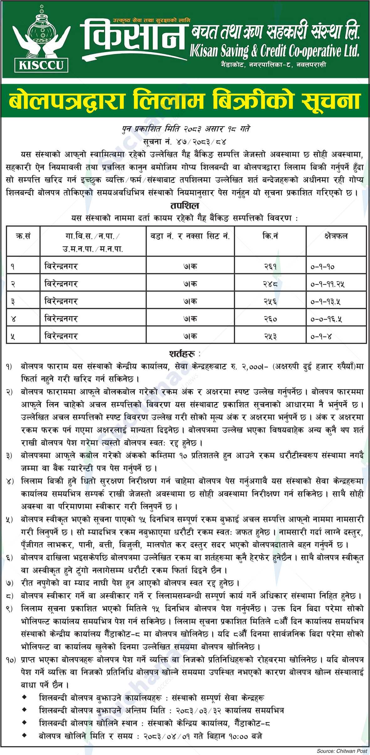 Kisan Saving & Credit Co-operative Ltd.
