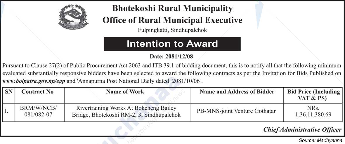 Bhotekoshi Rural Municipality