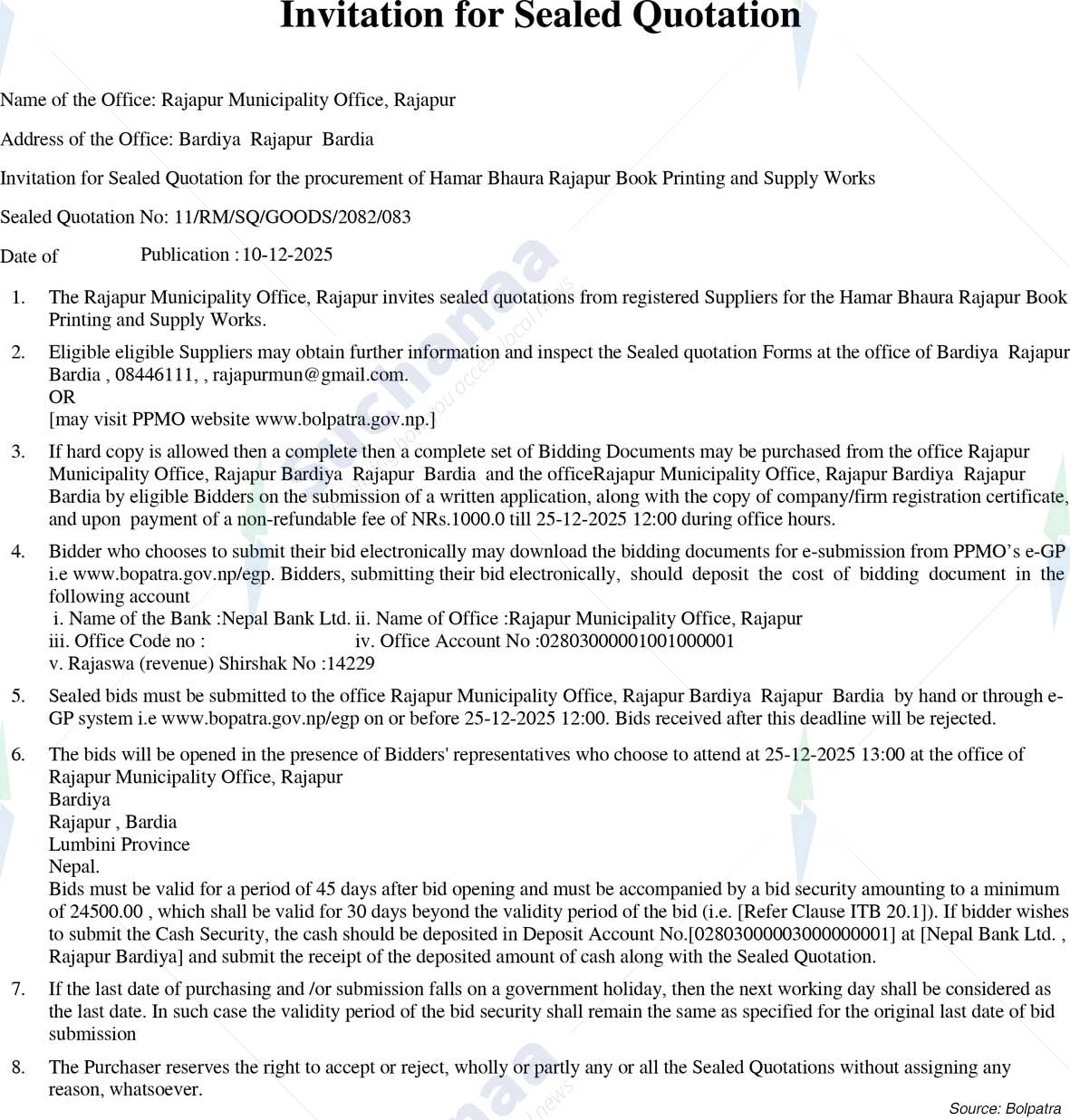 Rajapur Municipality