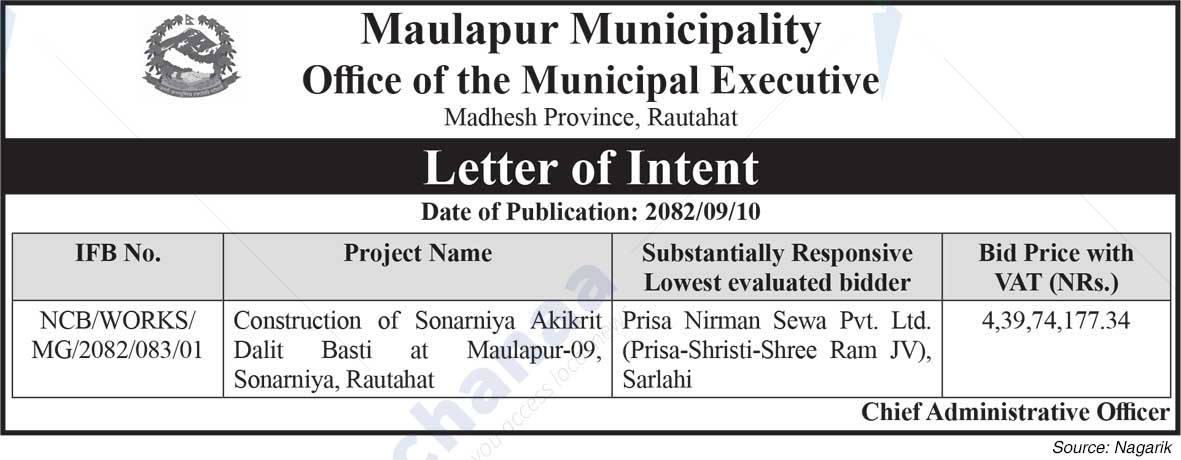 Maulapur Municipality
