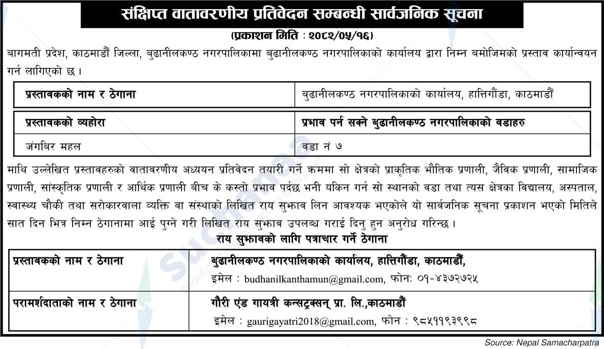 Budhanilkantha Municipality