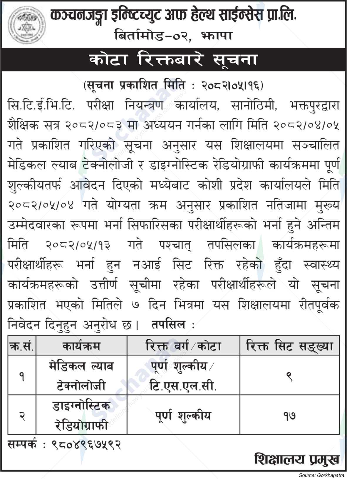 Kanchanjunga Institute of Health Sciences