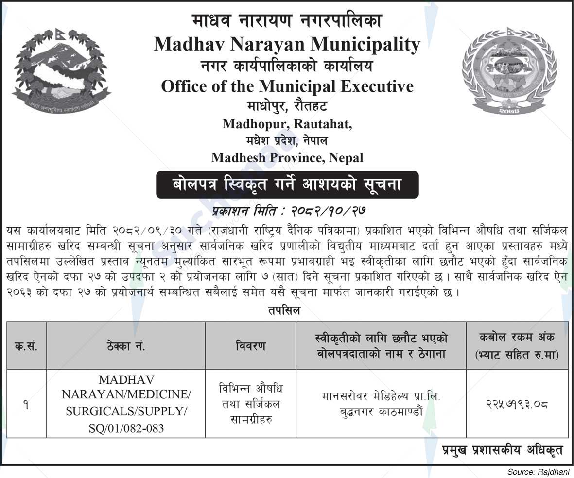 Madhav Narayan Municipality