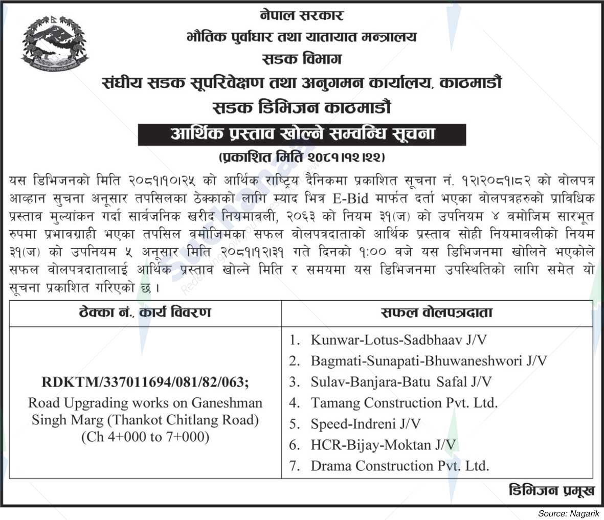 Road Division Kathmandu