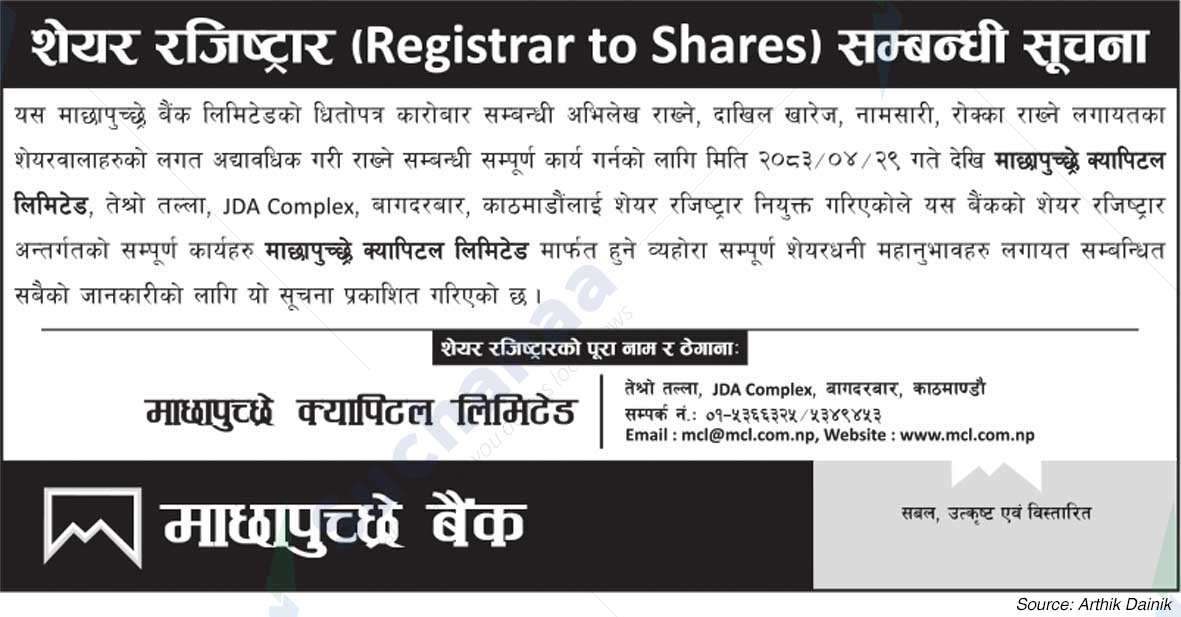Machhapuchchhre Capital Limited