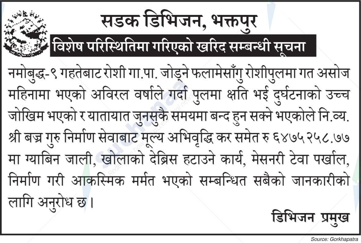 Road Division, Bhaktapur