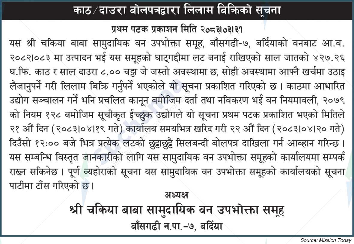 Shree Chakia Baba Saa.Wa.Wo.Sa.