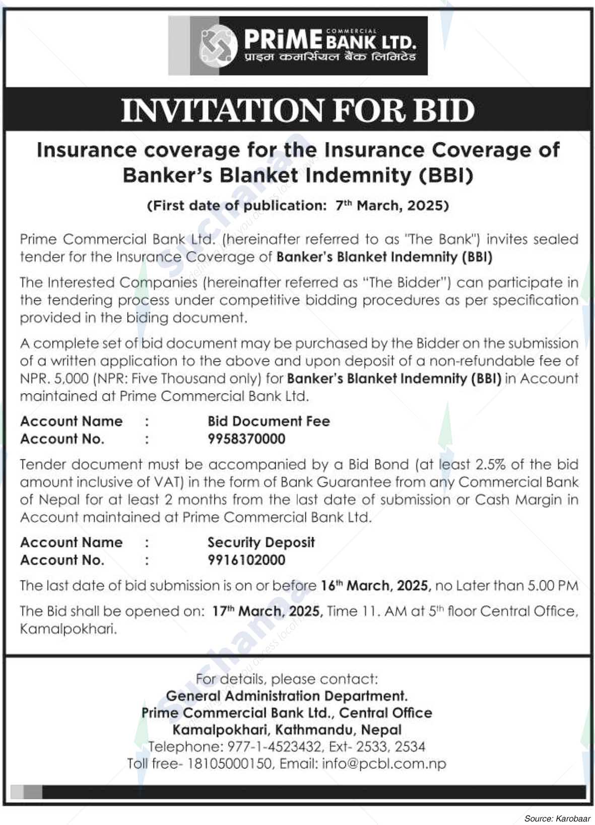 Prime Commercial Bank Ltd