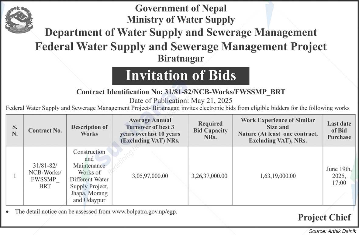 Federal Water Supply and Sewerage Management Project