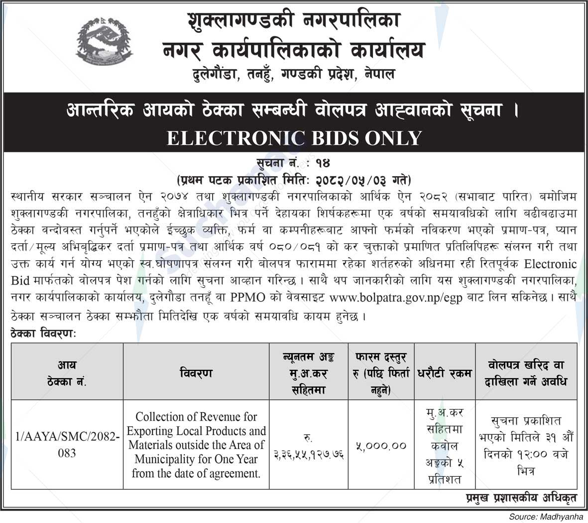 Shuklagandaki Municipality