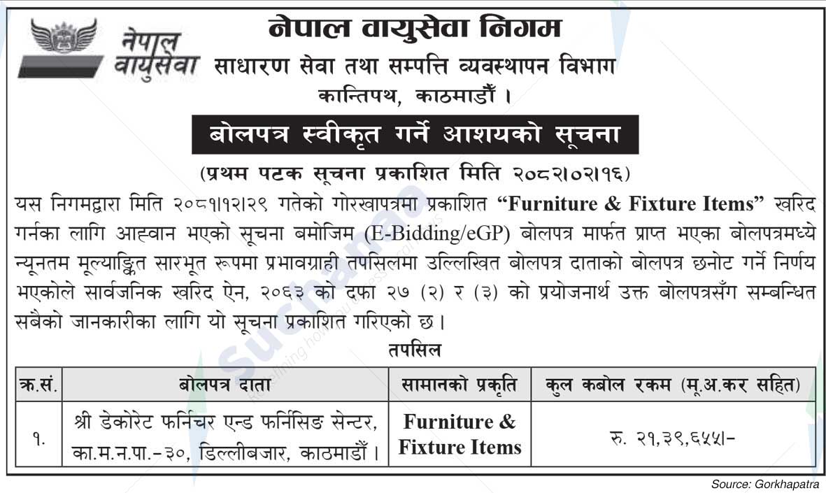 General Services and Property Management Department, Kantipath