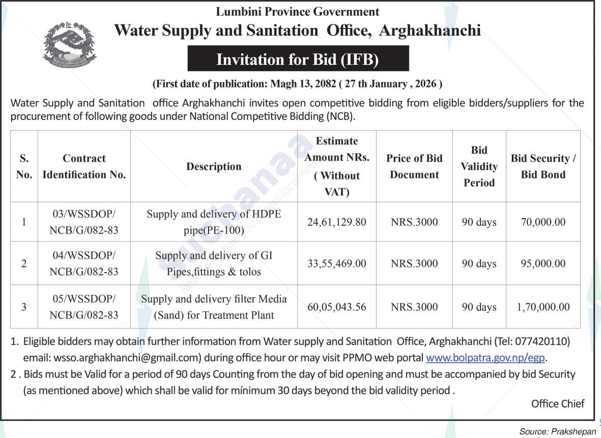 Water Supply and Sanitation Division Office, Arghakhanchi