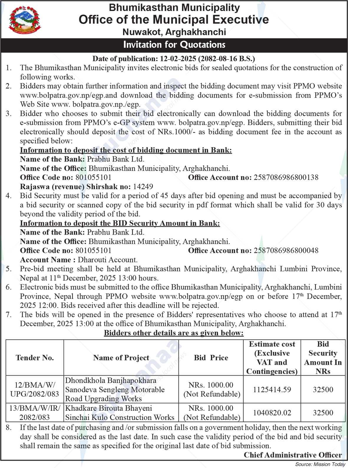 Bhumikasthan Municipality