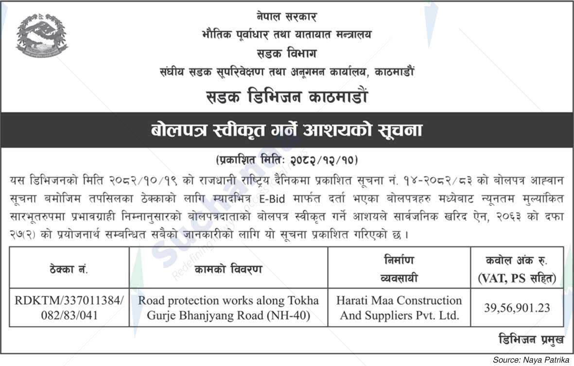 Road Division, Kathmandu