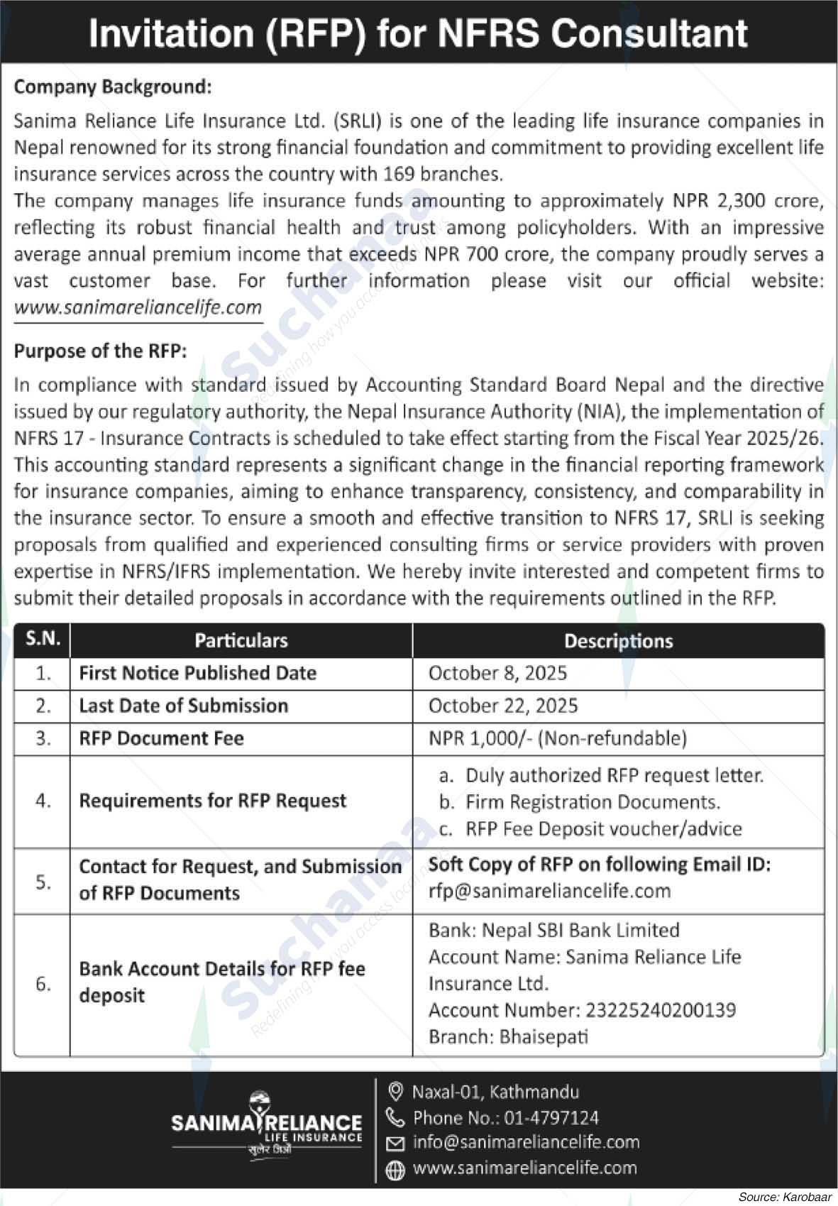 Sanima Reliance Life Insurance Limited