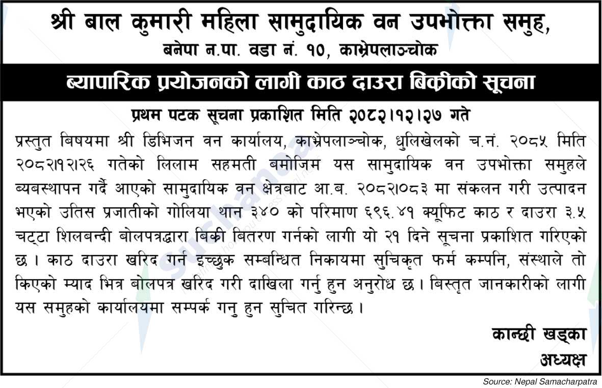 Shree Bal Kumari Mahila Saa.Wa.Wo.Sa.