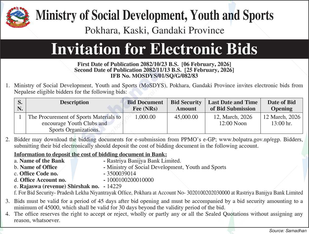 Ministry of Social Development, Youth and Sports, Gandaki