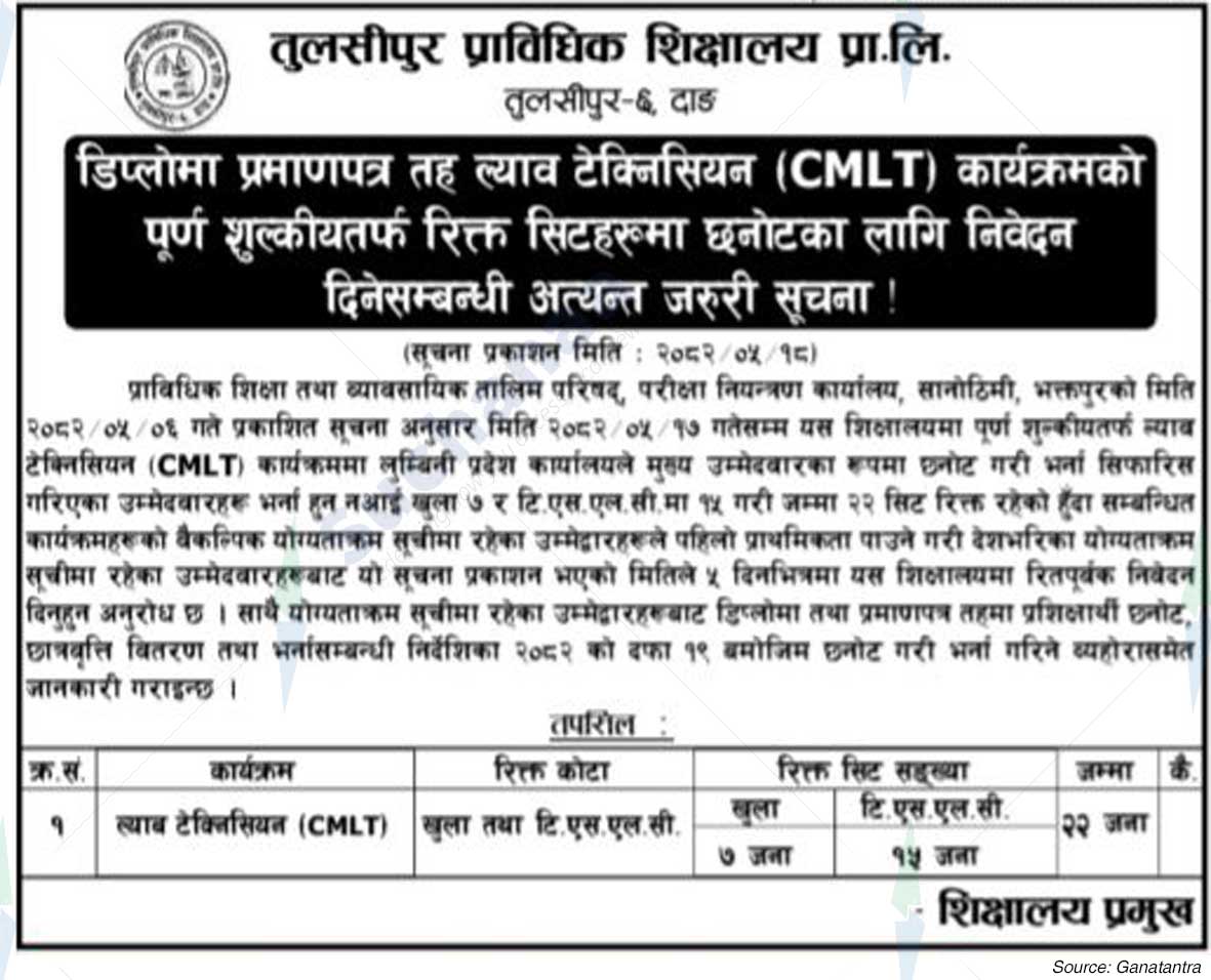 Tulsipur Prabidhik Shikshalaya Pvt. Ltd.