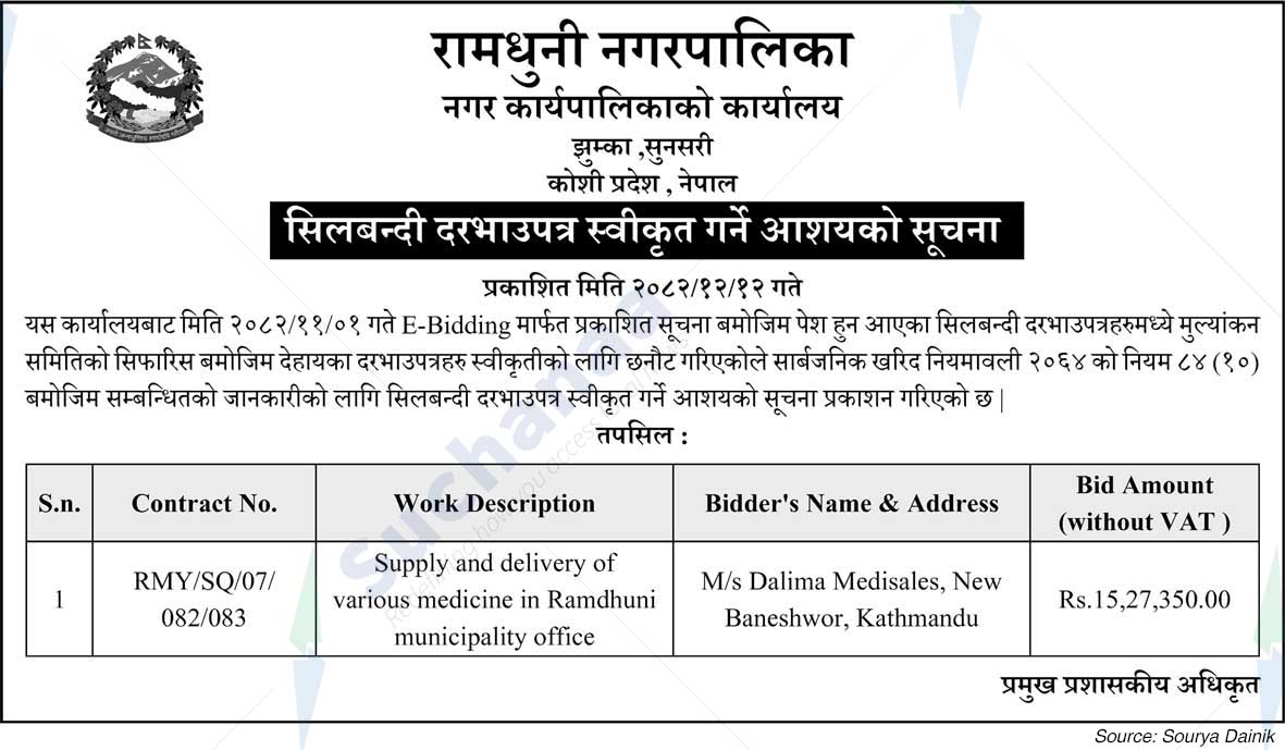 Ramdhuni Municipality