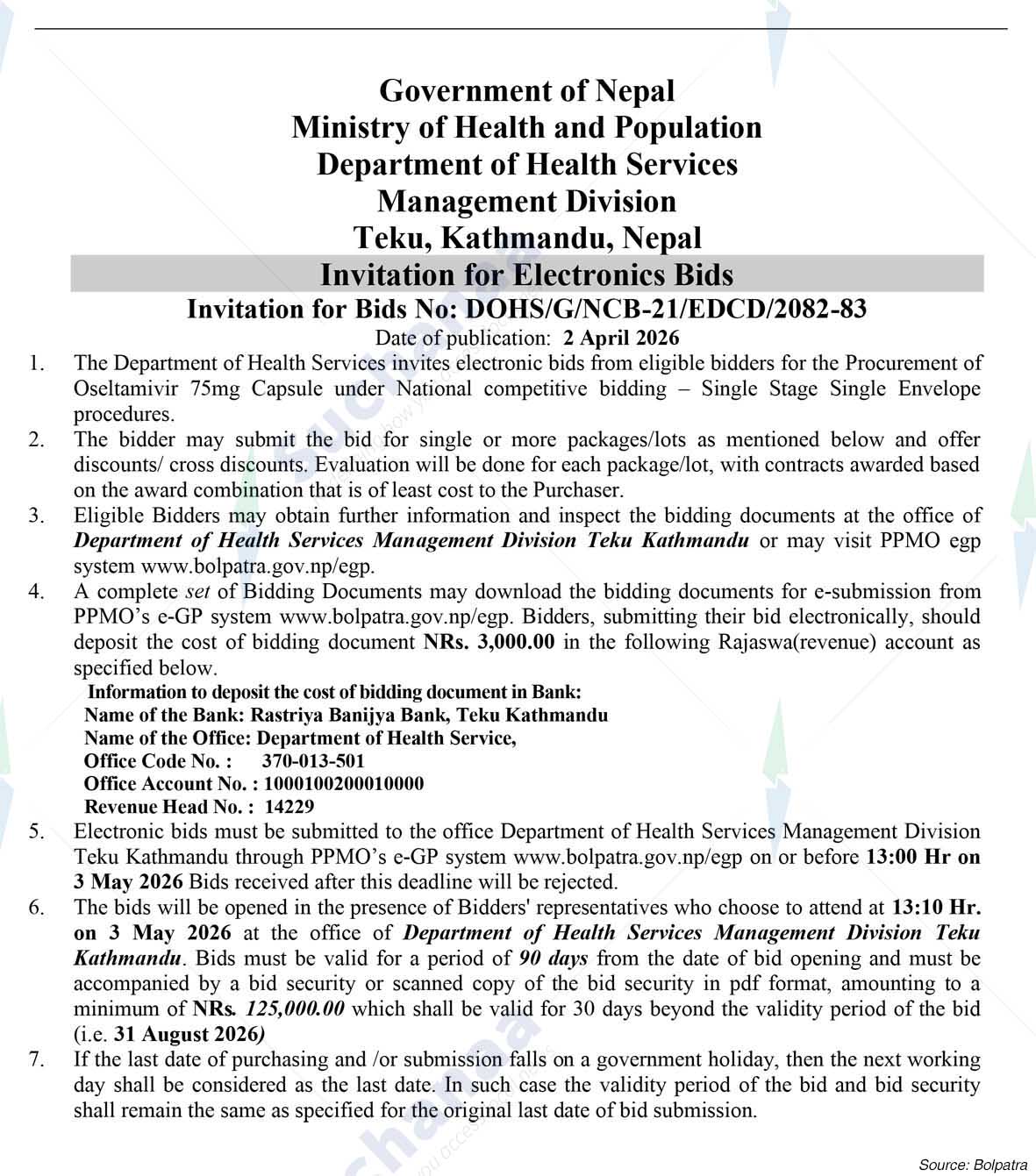 Department of Health Services