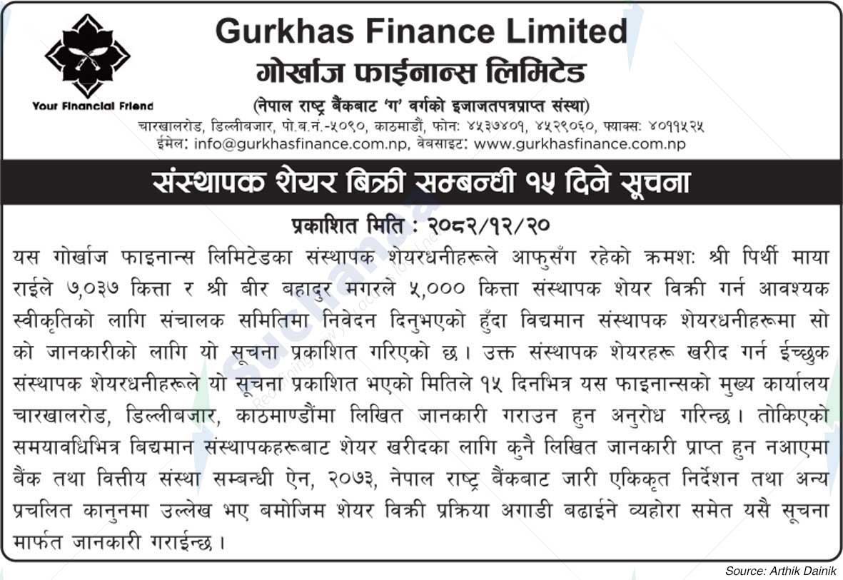 Gurkhas Finance Limited