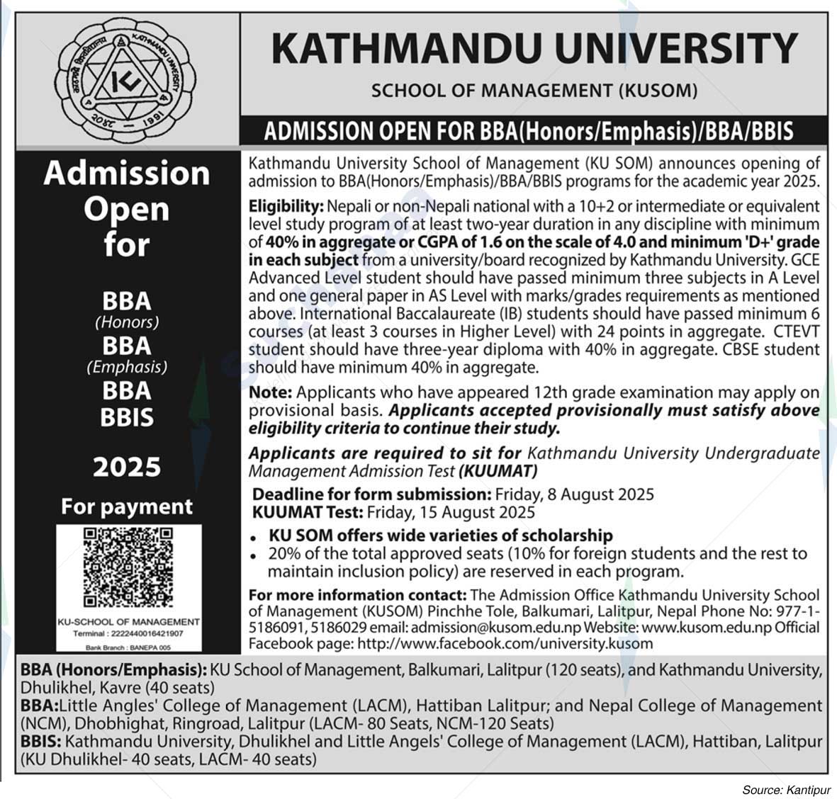 Kathmandu University, School of Management