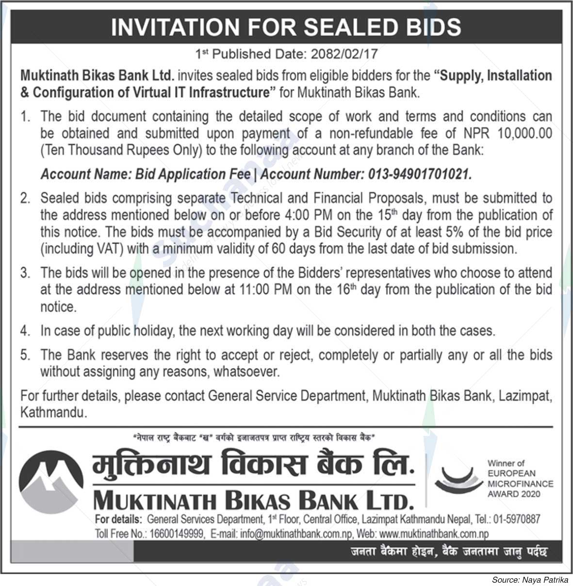 Muktinath Bikash Bank Ltd.