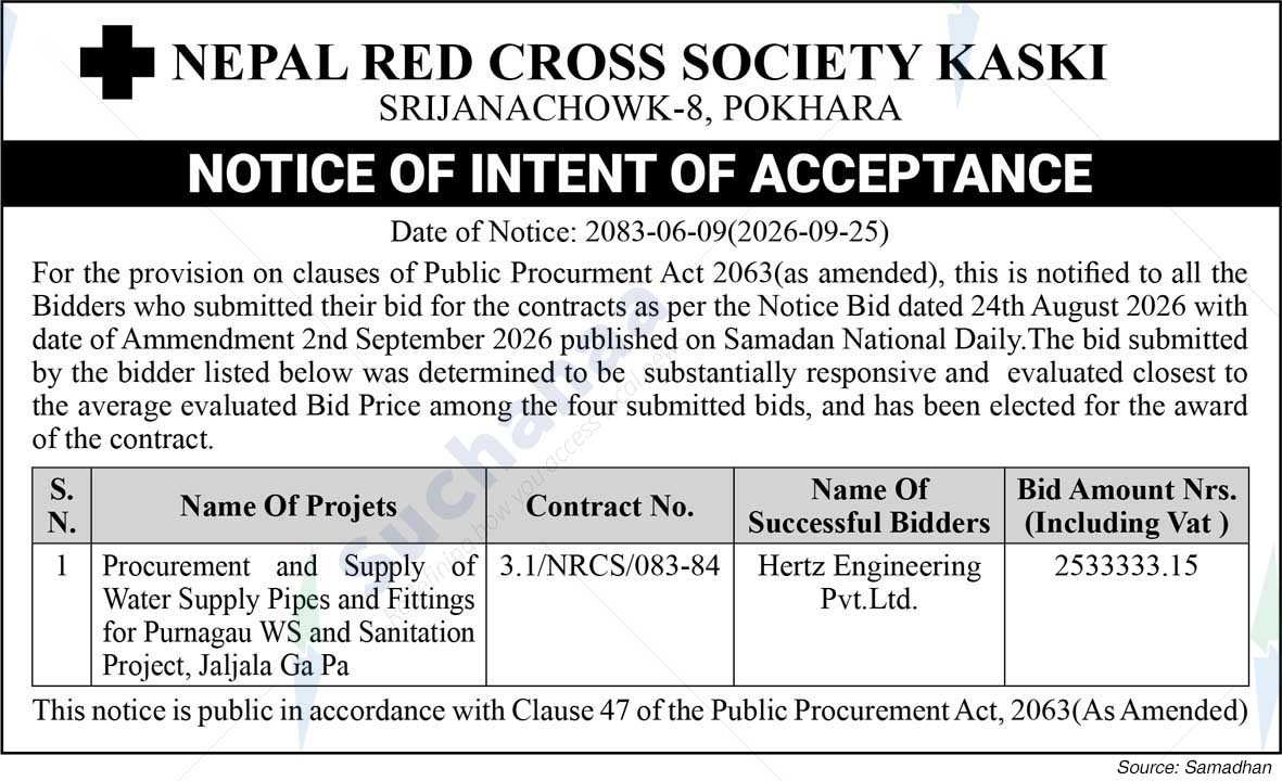 Nepal Red Cross Society, Pokhara