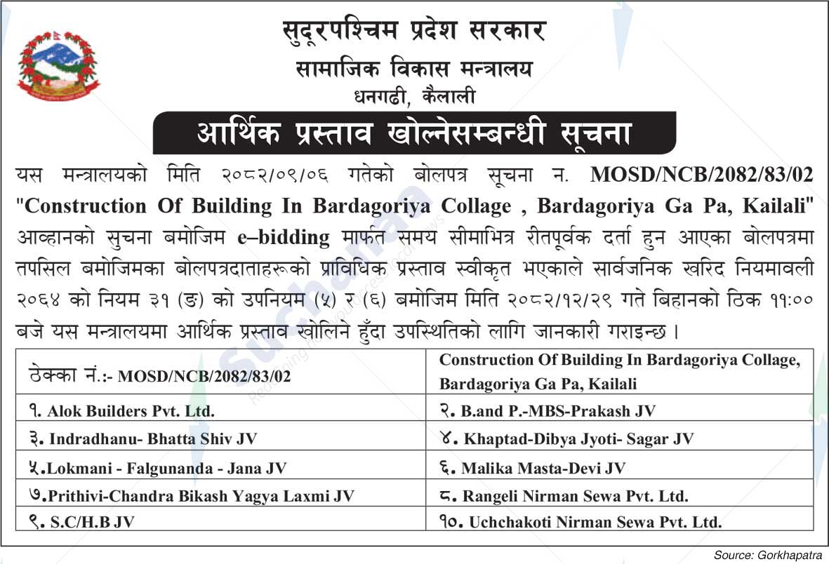 Ministry of Social Development, Kailali