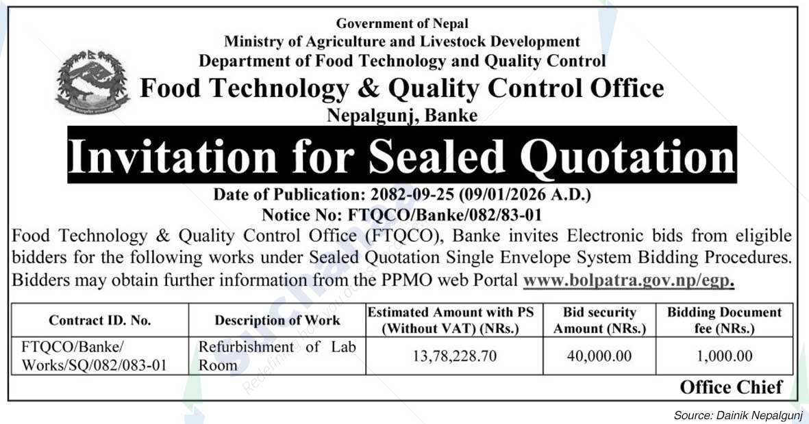 Food Technology & Quality Control Office, Nepalgunj, Banke